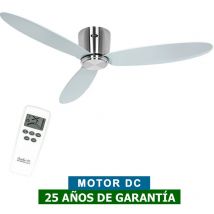 Casafan - Ventilador de techo 313280 eco plano ii 132cm gris / cromo cepillado