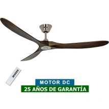 Casafan - Ventilador de techo 318015 eco genuino 180cm madera maciza nogal/cromo satinado