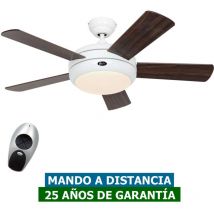 Casafan - Ventilador de techo con luz 9510564 titanium 105cm nogal o cerezo/ blanco