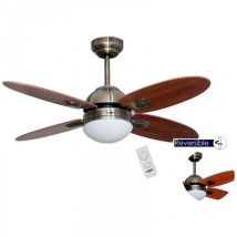 Bastilipo - Ventilador de Techo 106cm bermeo cuero 5704 Cuero 60 w