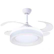 Bel Air - Ventilador Plafón de Techo titan home - Motor dc con Aspas Desplegables con Luz Led 36W (3000K, 4000K, 6500K) Con Mando a Distancia