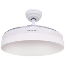 Ventilador de techo con luz led - SKYWIND-42BL - con 6 velocidades y temporizador de 6 horas, 20W (Blanco) - Grunkel