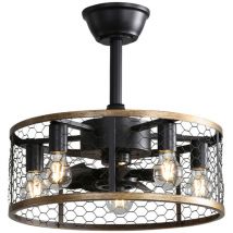 Sofucor - Ventilador de techo industrial de 20 pulgadas con jaula y aspas ligeras de abs, con barra de extensión