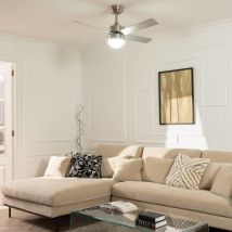 Techbrey - Ventilador de Techo Silencioso Cygnus Níquel 107cm Motor dc Plateado