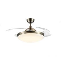 Ibiza - Ventilador de techo led niquel dc