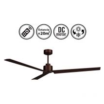 Bilake - Ventilador de techo moderno grande Anne, 160cm, silencioso, motor dc, mando a distancia. Marrón Marrón