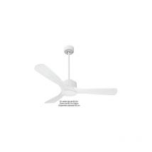 Modulo de Klassfan Super destratificateur et ventilateur dc 132 cm Blanc bois blanc Lumière dimmable 25 à 40 m²