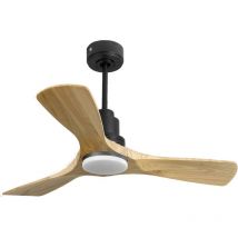 Klassfan - Ventilador de techo Reversible Termostato Dimable Wifi Motor dc Techos Inclinados Mando a Distancia Luz tres tonos Hypersilence Memoria