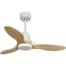 Klassfan - Ventilador de techo Modo Invierno/Verano Termostato Dimable Wifi Motor dc Techos Inclinados Mando a Distancia Luz tres tonos Hypersilence