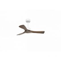 Klassfan - Modulo Slim de Ventilateur de plafond et destratificateur moteur dc blanc et bois sombre 10 à 20 m²