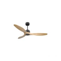 Klassfan - Modulo Slim Ring - Super destratificateur et ventilateur dc 132 cm noir pales bois clair idéal 26 à 40 m²