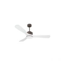 Klassfan - Modulo de Super destratificateur et ventilateur dc 132 cm Chocolat bois blanc Lumière dimmable 25 à 40 m²