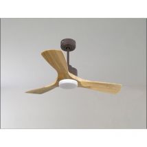 Ouray de Klassfan - Ventilateur de plafond et destratificateur moteur DC Laiton pales bois blanc 30 à 50 m² OurayDC5P7Wi152