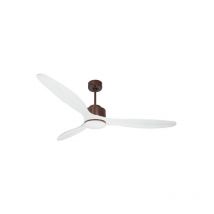 Modulo de Klassfan Super destratificateur et ventilateur dc 166 cm Marron pales bois blanc avec Lumière 30 à 60 m²