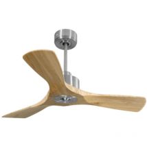 Klassfan - Modulo Slim Ring - Super destratificateur et ventilateur dc 106 cm chrome pales bois clair idéal 10 à 20 m²