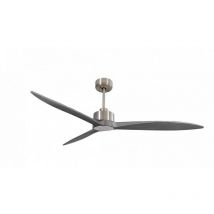 Modulo Latino iii - Super destratificateur et ventilateur dc 166 cm Chrome pales bois gris idéal 30 à 60 m²