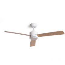 Techbrey - Ventilador de Techo Silencioso Fleves 132cm Motor dc Blanco Sin Luz Controlador de Pared + Mando Wifi: False