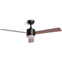 Techbrey - Ventilador de Techo Silencioso Fleves 132cm Motor dc Negro Con Luz Controlador de Pared + Mando Wifi: False