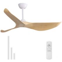 Sofucor - Ventilador de techo de 132 cm sin luz, 3 aspas de abs - Amarillo