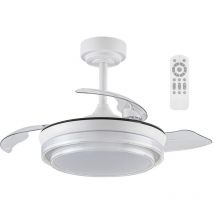 Wonderlamp - Ventilador led aspas plegables Mesina Mini Blanco cct Dim (46W)