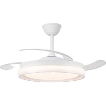Ventilador led aspas retráctiles Brisa Eco Blanco 45W 4400Lm cct