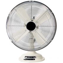 Ventilador de sobremesa Capitolio motor ac 37W crema cromo