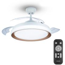 Philips - Ventilador de techo de led modelo bliss. color dorado. potencia: 28 + 35 w aspas: ø 106 cm con mando a distancia