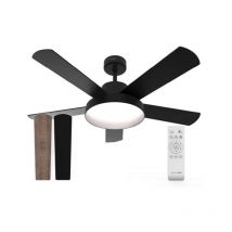 Ventilador de Techo Silencioso con Luz Led Negro 122cm UNIVERSALBLUE