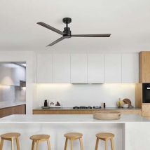 MILD Ventilatore da soffitto senza luce in legno scuro