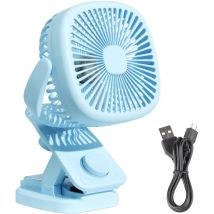 Ventilateur à pince rechargeable Ventilateur de bureau réglable à pince solide en abs pour poussette de bébé