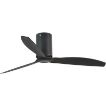 Faro mini tube - Ventilateur de plafond led noir mat avec moteur cc intelligent - Télécommande incluse, 3000K