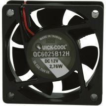 QC6025B12H Ventilateur axial 12 v/dc 34.86 m³/h (l x l x h) 60 x 60 x 25 mm - Quickcool