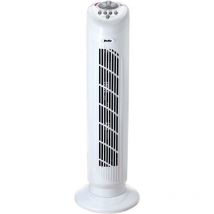 Deko-elektro - Ventilateur colonne oscillant Stratos B292 50W 3 vitesses H74cm D74cm Blanc