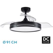Ventilateur DC 48W Micenas Noir 3 Pales