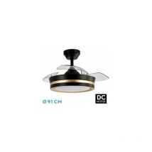 Ventilateur DC Viper Noir/Or 48W 3 Pales