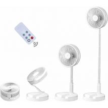 Ventilateur de bureau et de table, portable et pliable, ventilateur réglable, ventilateur de sol, ventilateur rechargeable usb, 4 vitesses,