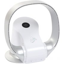 Farelek - silent-air ring - Ventilateur à poser sans pale 26W très silencieux blanc et argent