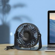 Ventilateur de Bureau usb, Ventilateur de Table à 3 Vitesses, Ventilateur Silencieux Réglable à 360°, Ventilateur Portable pour Bureau, Maison,