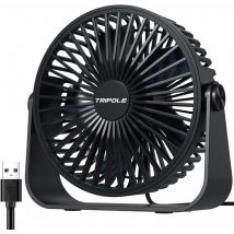 Ventilateur de Bureau usb, Ventilateur de Table à 3 Vitesses, Ventilateur Silencieux Réglable à 360°, Ventilateur Portable pour Bureau, Maison,