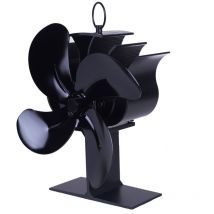 Ventilateur de cheminée ventilateur thermodynamique aluminium Ventilateur alimenté pour foyer au bois, ventilateur thermique en fonte