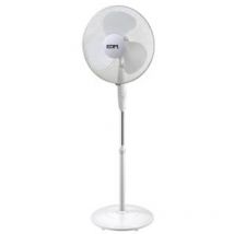 Ventilateur De Pied Blanc Avec Base Circulaire Puissance: 45w Helices: Ø40cm Hauteur Reglable 110-130cm EDM