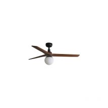 Faro Barcelona - klim m Ventilateur avec lumière noir/noyer Ø125cm