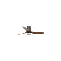 Faro Barcelona - mini punt tub s Ventilateur avec lumière noir/bois foncé 33835-1TW
