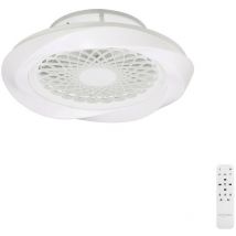 Mantra - Boreal Plafonnier led à intensité variable et ventilateur réversible 35 w dc, blanc, télécommande