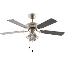 Ventilateur de plafond avec lampe 'Anariki' en métal pour salon & salle à manger