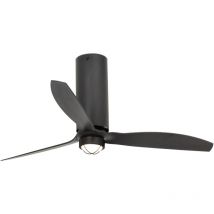 Faro Barcelona - Faro tube - Plafond led noir mat avec moteur à courant continu, 3000K