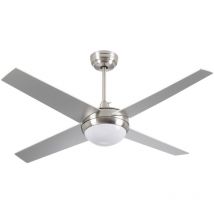 Orion91 - Ventilateur de plafond avec lumière 4 pales 56W 6 vitesses Montana Silver 7H dayron