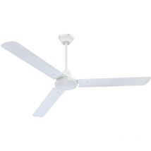 Globo - Ventilateur de plafond avec interrupteur mural Ventilateur Ventilateur Machine à vent 3 vitesses, métal fer blanc, DxH 142 x 58 cm