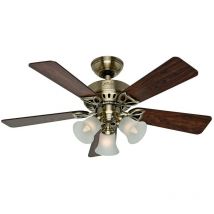 Hunter Fans - Ventilateur de plafond Beacon Hill Laiton avec Lumière