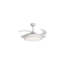 Kuken - Ventilateur de plafond blanc küken à pales rétractables